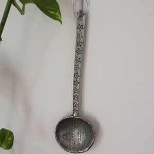 1 Round Soup Spoon Stainless Pewter With Wall mount